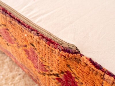 Vintage Berber Wool Floor Pouf Ottoman - Image 6