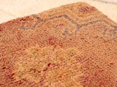 Vintage Red and Rust Berber Pouf - Image 3