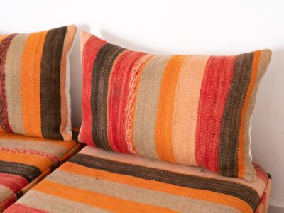 Modular 3-Seater Vintage Moroccan Blanket Sofa - Image 4