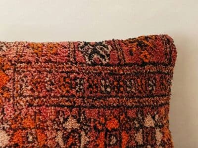 Handmade Orange & Black pattern Pillow - Image 2