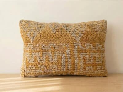 Handmade Yellow & Grey Moroccan Kilim Pillow