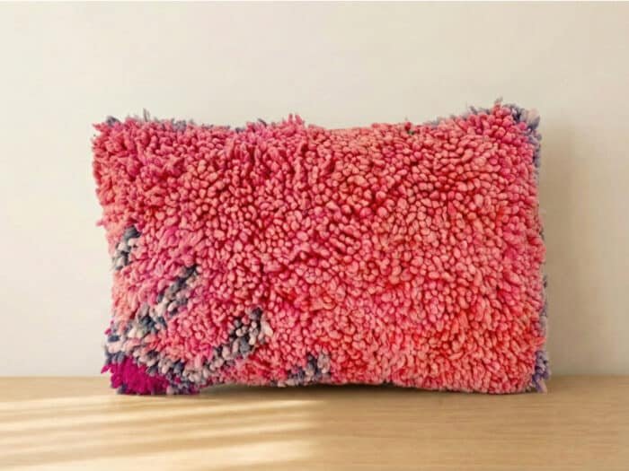 Handmade Pink Moroccan Kilim Pillow