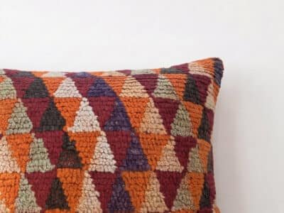 Colorful Triangles Moroccan Kilim Pillow - Image 2