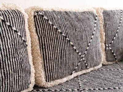 Floor Cushion Seating White - Image 6