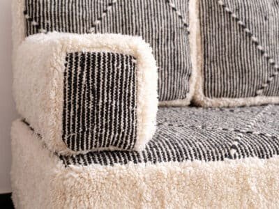Floor Cushion Seating White - Image 7