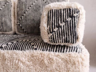 Floor Cushion Seating White - Image 8
