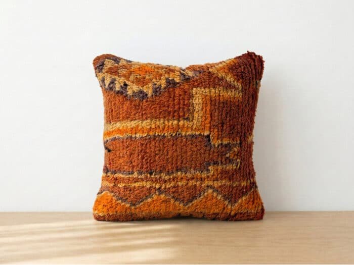 Vintage Moroccan Shag Wool Decorative Pillow