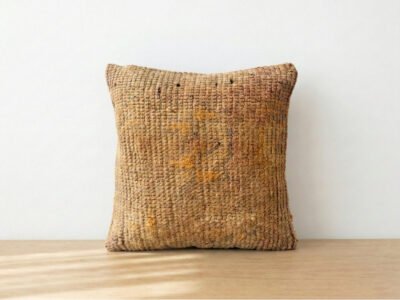 Handwoven Moroccan Kilim Square Throw Pillow
