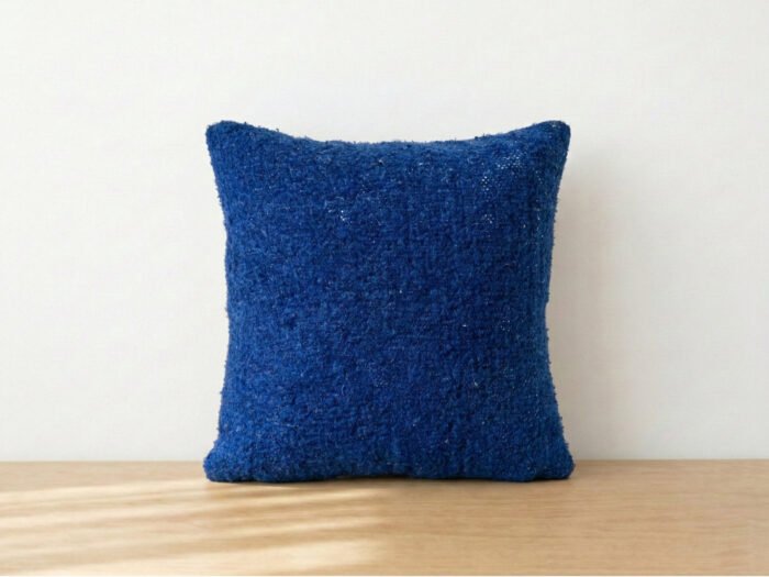 Deep Indigo Moroccan Wool Cushion