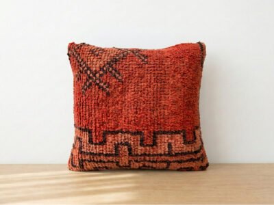 Vintage Moroccan Kilim Red Cushion