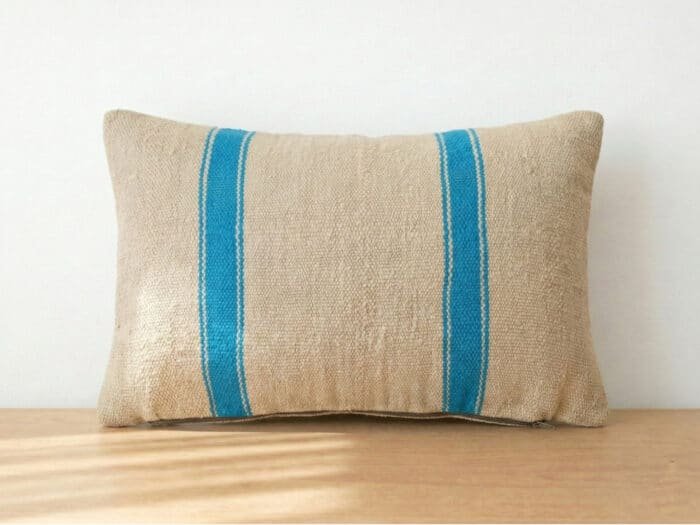 Moroccan Coastal Oatmeal Stripe Pillow