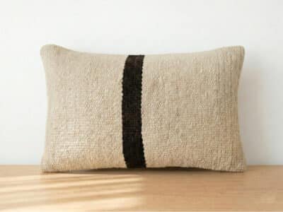 Moroccan Cream Stripe Rectangular Pillow
