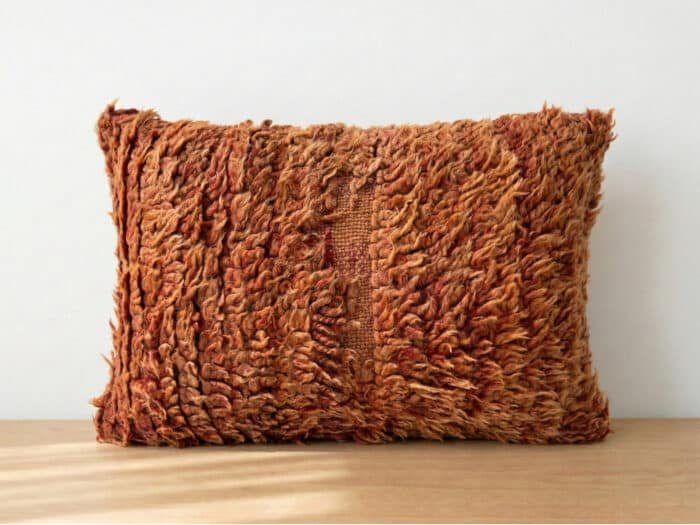 Vintage Moroccan Copper Shag Pillow