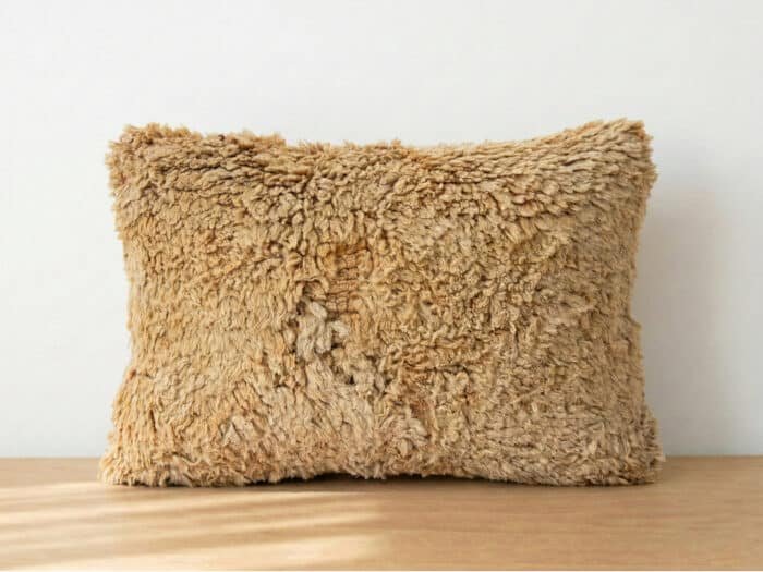 Moroccan Beni Ourain Wool Shag Pillow
