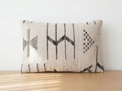 Handwoven Moroccan Tribal Lumbar Kilim Pillow
