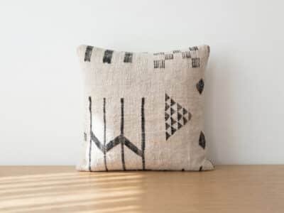 Handwoven Moroccan Tribal Kilim Square Pillow