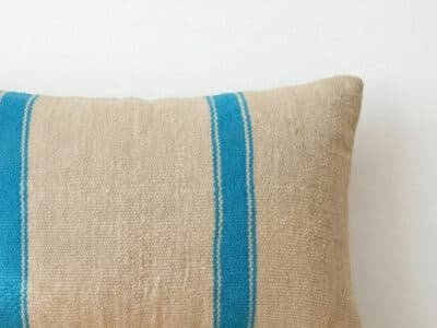 Moroccan Coastal Oatmeal Stripe Pillow - Image 2