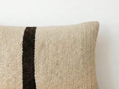 Moroccan Cream Stripe Rectangular Pillow - Image 2