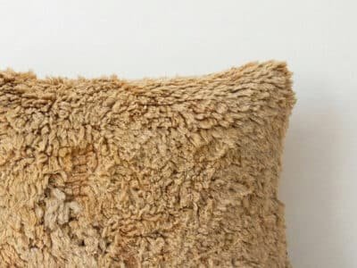 Moroccan Beni Ourain Wool Shag Pillow - Image 2