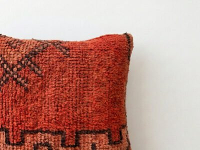 Vintage Moroccan Kilim Red Cushion - Image 2