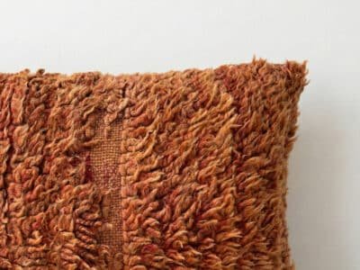 Vintage Moroccan Copper Shag Pillow - Image 2