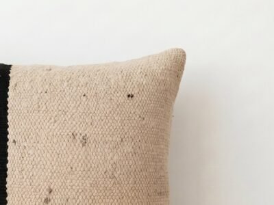 Handwoven Cream Kilim Stripe Throw Pillow Cover - Image 2
