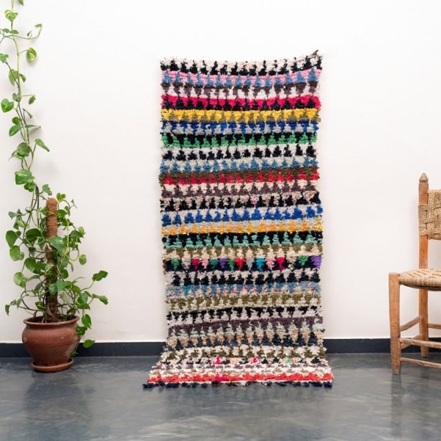 small morocco berber handmade boho rag rug