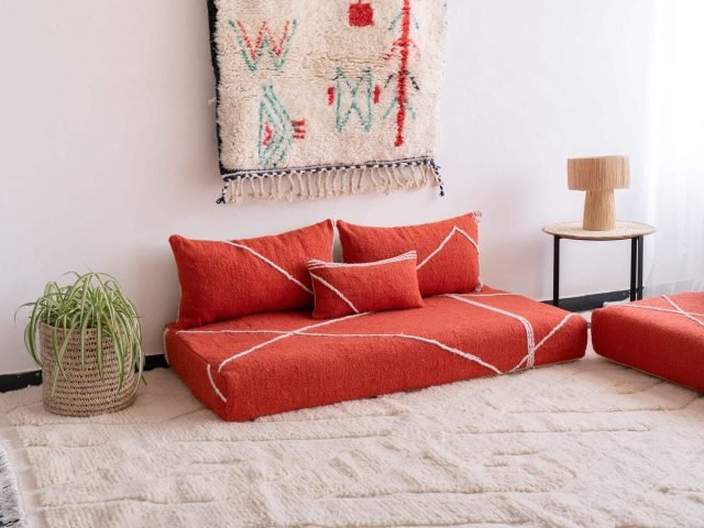 Orange Floor Sofa