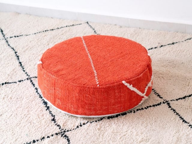 Morocco Orange Ottoman