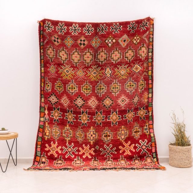 Red Wool Vintage Carpet