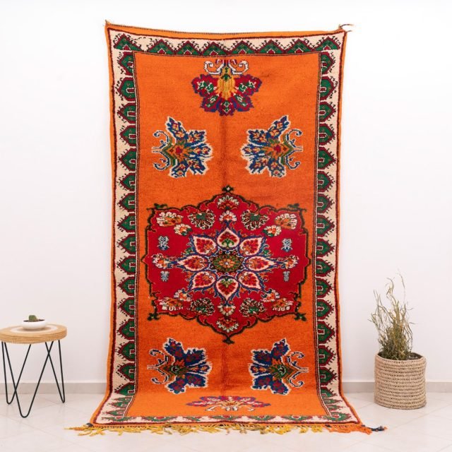Orange Moroccan Vintage Rug