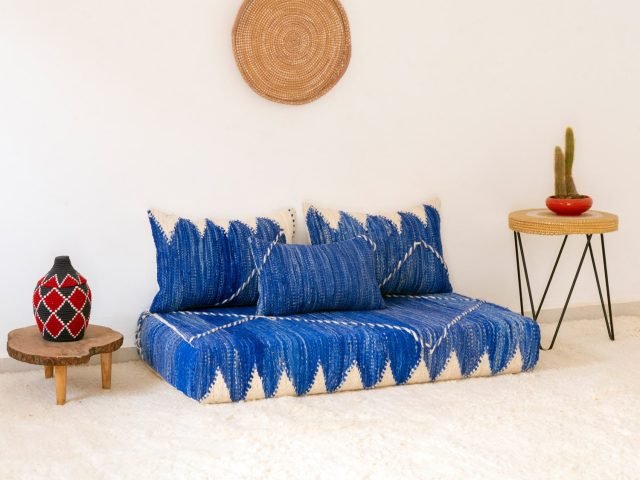 Small Floor Sofa Blue