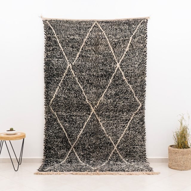 Modern Moroccan Carpet Black