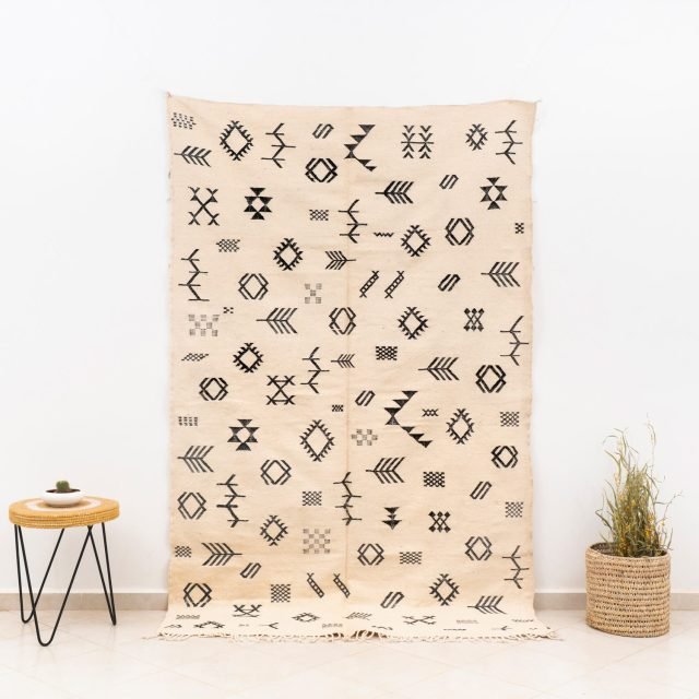 Kilim Berber White and Black