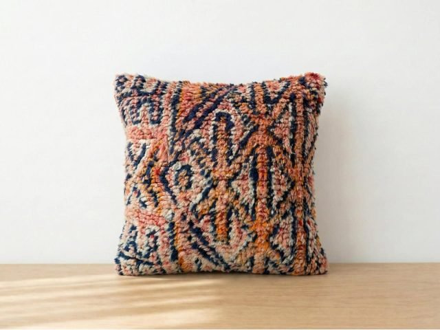Vintage Moroccan Azilal Style Shag Decorative Pillow