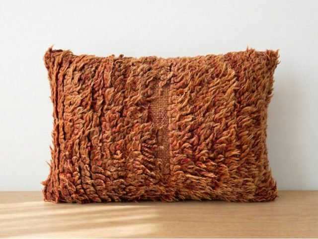 Vintage Moroccan Copper Shag Pillow