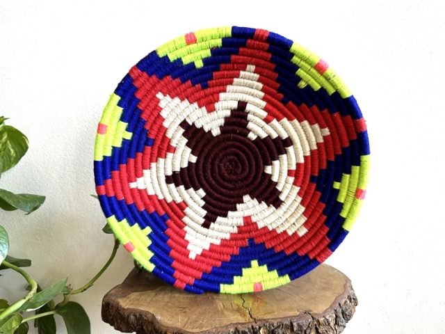 Moroccan Multicolor Straw Plate